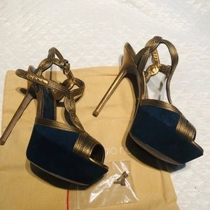 Sergio Rossi Cocktails Shoes High Heels Size 7. From Italy